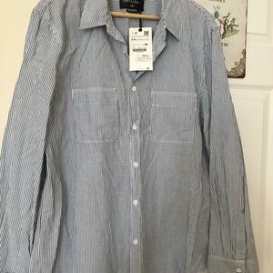 Zara Women’s Striped Button-Down Shirt